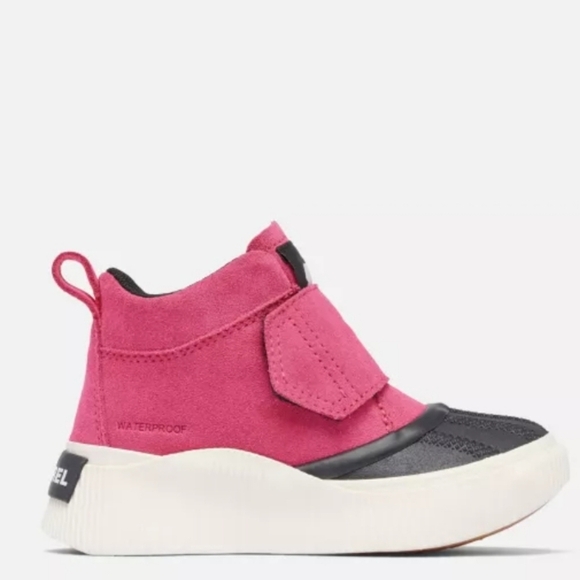 Sorel Kids Ouy N About Leather Waterproof Pink Sneakers Boots Sz 12 Toddler - Picture 1 of 13